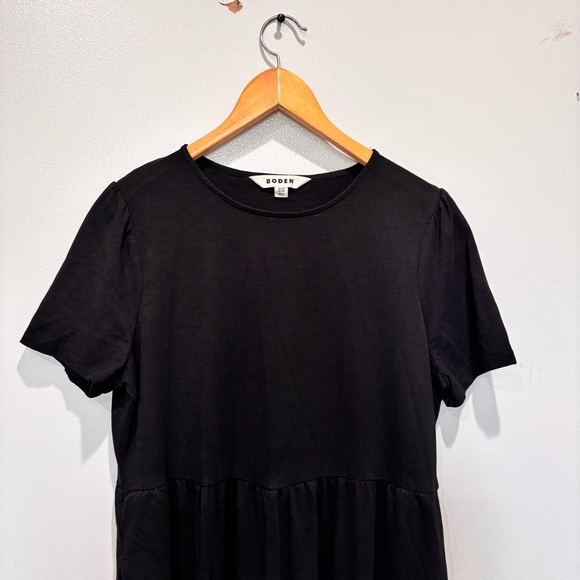 Boden Tiered Midi Black Dress Women’s Size 10R - Picture 3 of 9